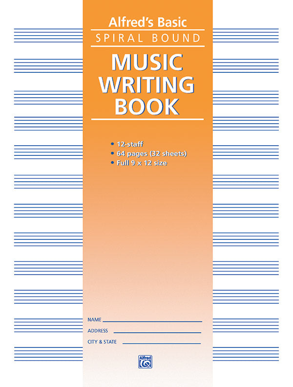 12 Stave Music Writing Book (9" x 12") Cover Image