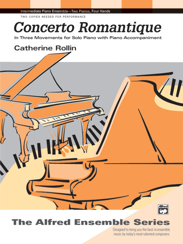 Concerto Romantique: In Three Movements for Solo Piano with Piano Accompaniment - Piano Duo (2 Pianos, 4 Hands) Sheet Music Preview