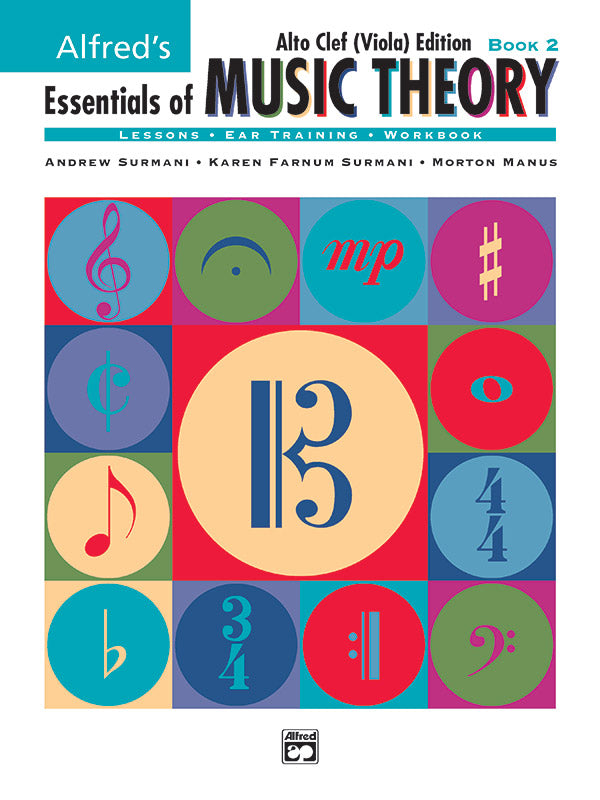 Alfred's Essentials of Music Theory: Book 2 Alto Clef (Viola) Edition Cover Image
