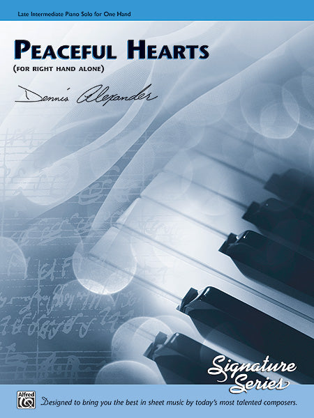 Peaceful Hearts (for right hand alone) - Piano Solo Sheet Music Preview