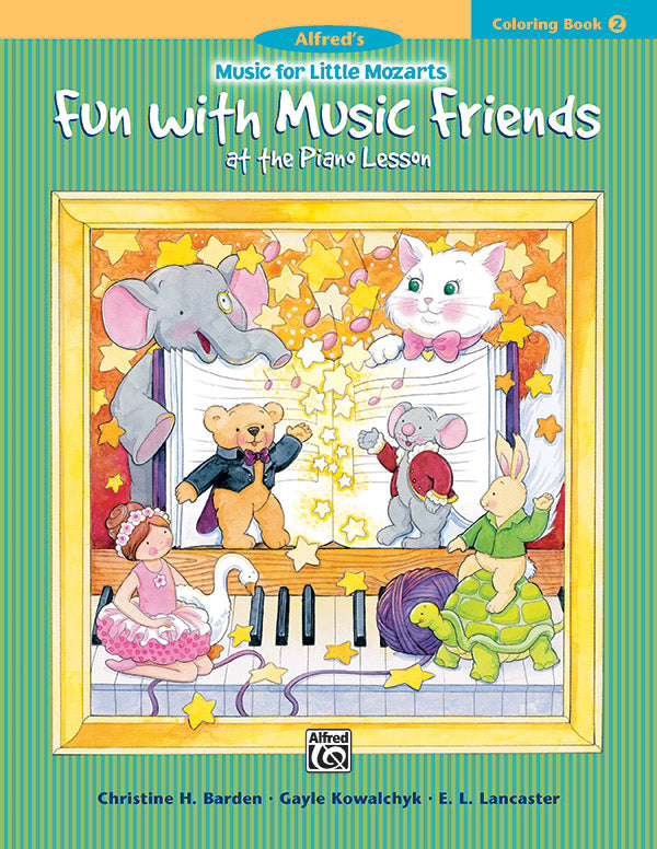 Music for Little Mozarts: Coloring Book 2 -- Fun with Music Friends  at the Piano Lesson Cover Image