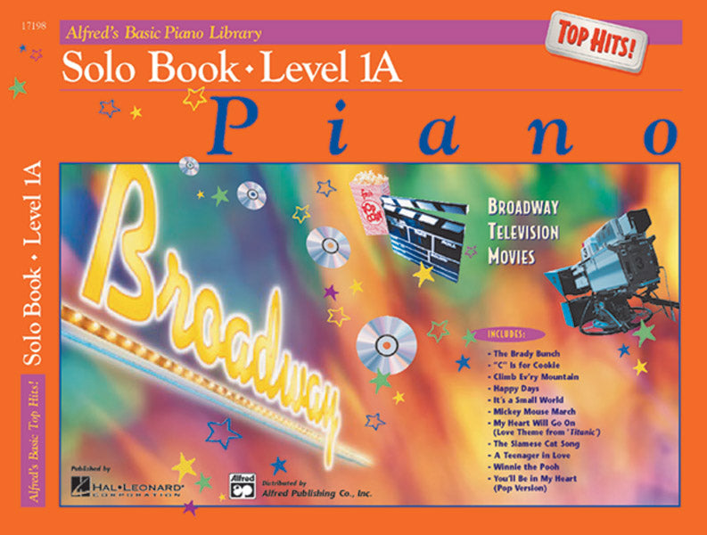 Alfred's Basic Piano Library: Top Hits! Solo Book 1A Cover Image