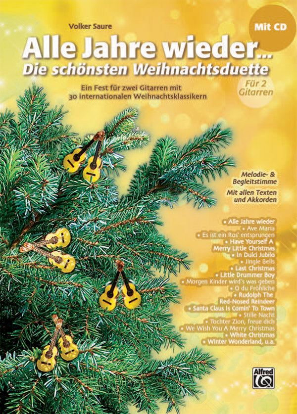 Alle Jahre wieder - Die schönsten Weihnachtsduette für 2 Gitarren Cover Image