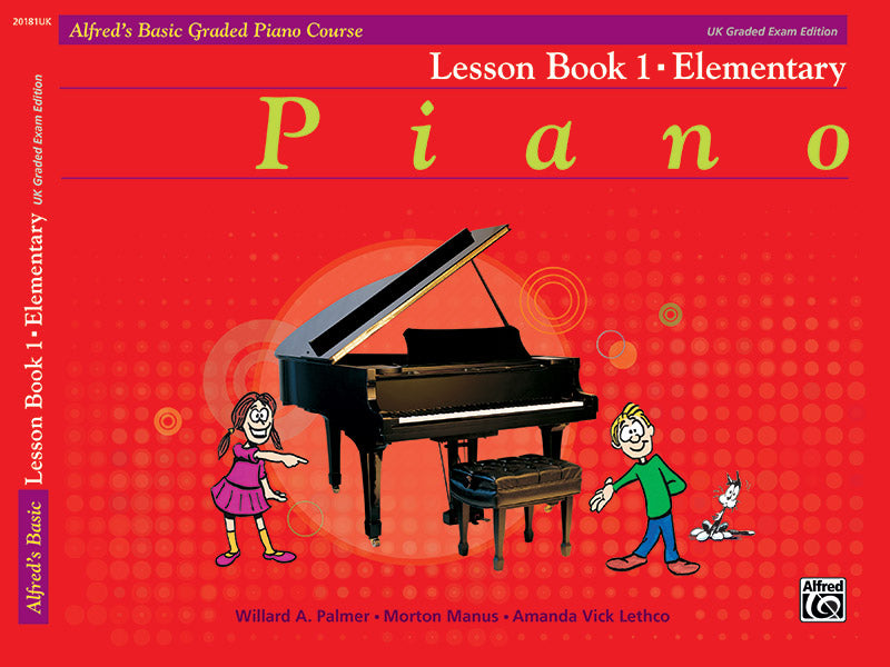 Alfred's Basic Graded Piano Course, Lesson Book 1 Cover Image