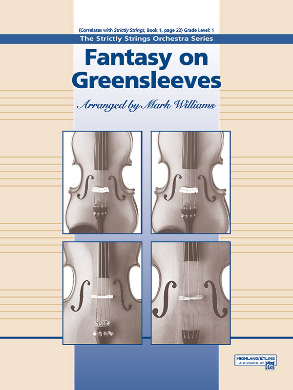 Fantasy on Greensleeves: 1st Violin Sheet Music Preview