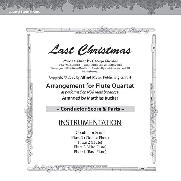 Last Christmas for Flute Quartet Cover Image