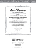 Last Christmas for Flute Quartet Cover Image