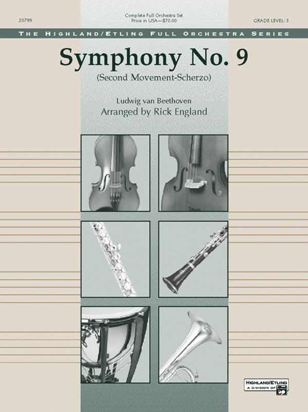 Symphony No. 9 (2nd Movement): 1st B-flat Clarinet Sheet Music Preview