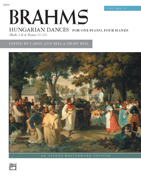 Brahms: Hungarian Dances, Volume 2 - Piano Duet (1 Piano, 4 Hands) Sheet Music Preview