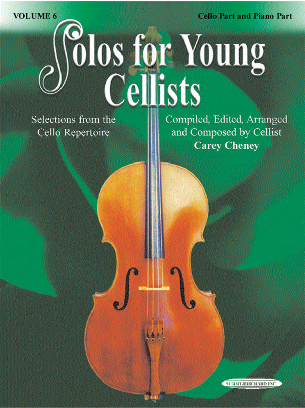 Solos for Young Cellists Cello Part and Piano Acc., Volume 6 Cover Image