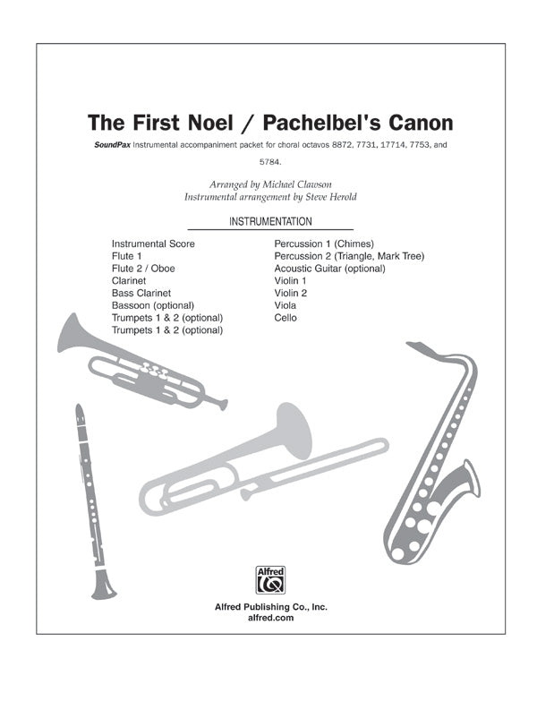 The First Noel / Pachelbel's Canon: 2nd Percussion Sheet Music Preview