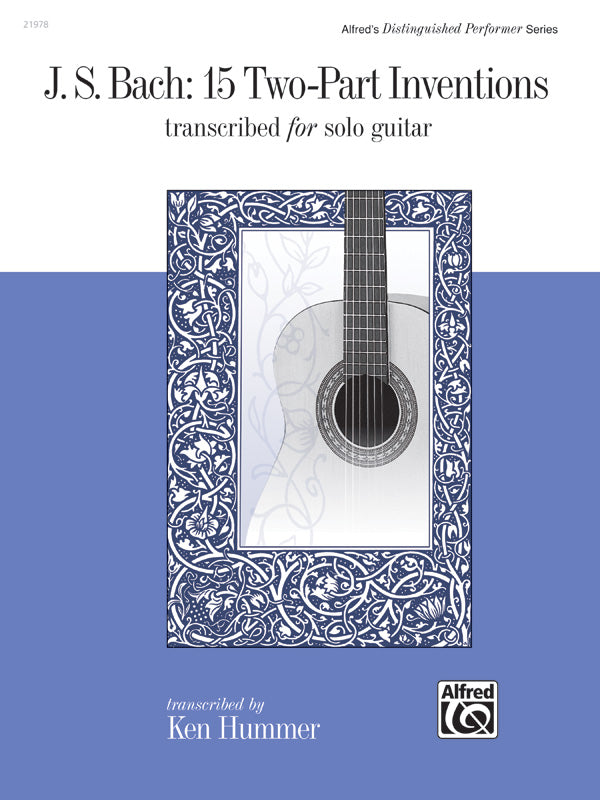 J. S. Bach: 15 Two-Part Inventions: Transcribed for Solo Guitar Sheet Music Preview
