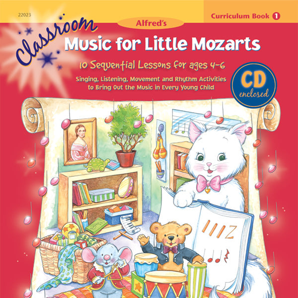 Classroom Music for Little Mozarts: Curriculum Book 1 & CD Cover Image