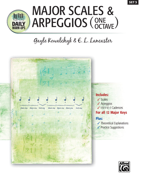 Daily Warm-Ups, Set 3: Major Scales & Arpeggios (One Octave) Sheet Music Preview