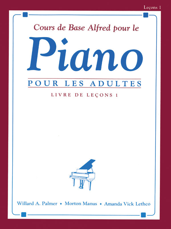Alfred's Basic Adult Piano Course: French Edition Lesson Book 1 Cover Image