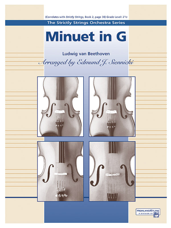 Minuet in G: 3rd Violin (Viola [TC]) Sheet Music Preview