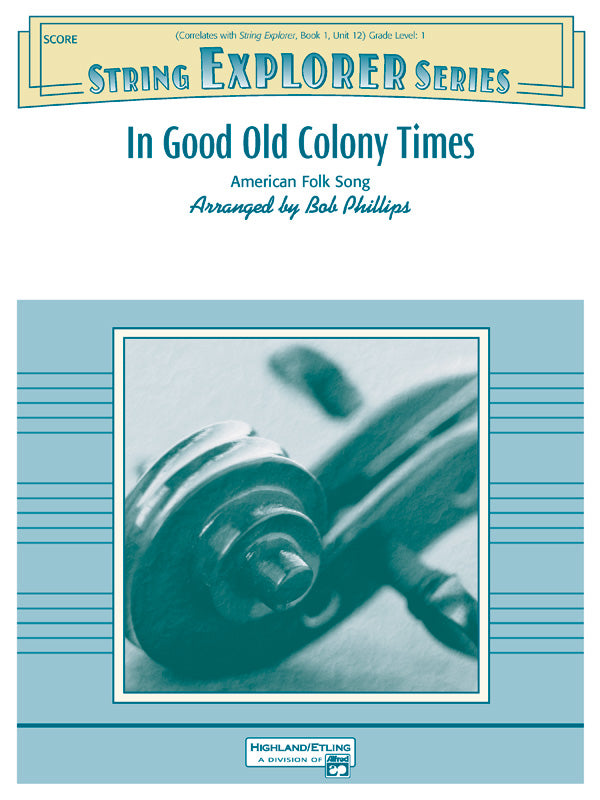 In Good Old Colony Times Cover Image