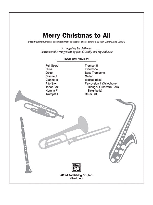 Merry Christmas to All (A Medley of Carols): 1st Percussion Sheet Music Preview