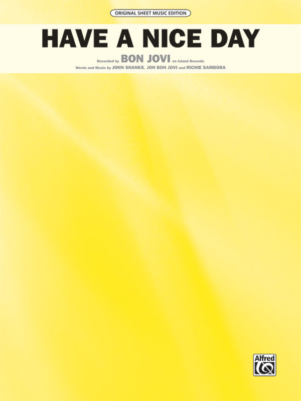 Have a Nice Day Sheet Music Preview