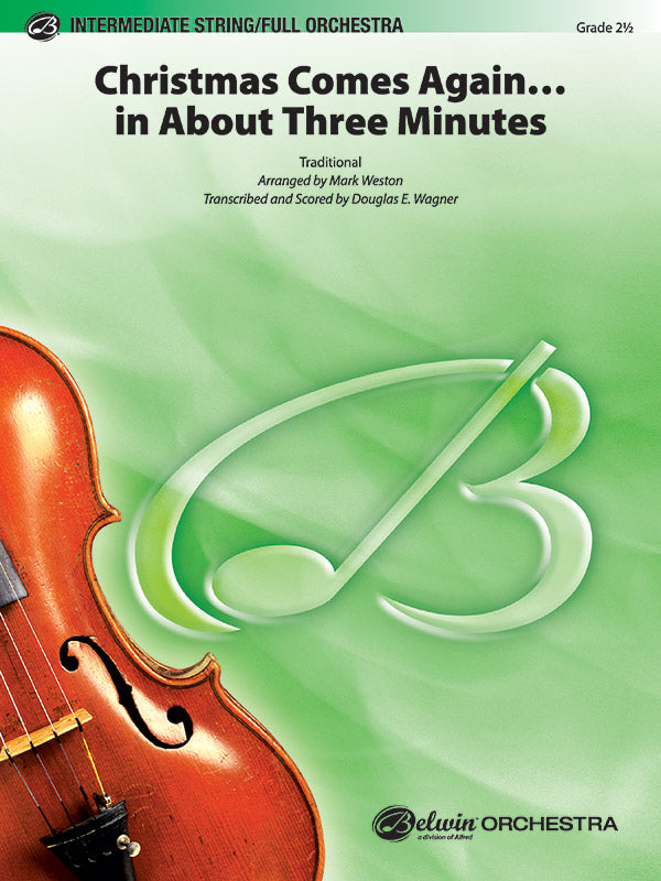 Christmas Comes Again ... in About Three Minutes: 2nd Violin Sheet Music Preview