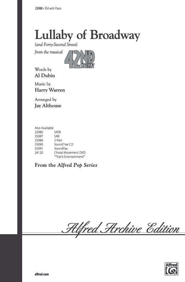 Lullaby of Broadway (and "Forty-Second Street") Cover Image