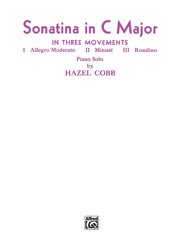 Sonatina in C Major Cover Image