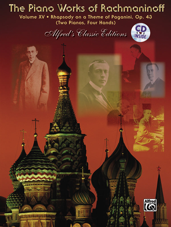 The Piano Works of Rachmaninoff, [0o*] Volume XV: Rhapsody on a Theme of Paganini, Opus 43 (Two Pianos, Four Hands) Cover Image