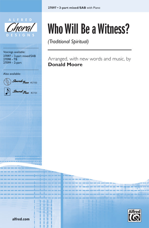 Who Will Be a Witness? Sheet Music Preview
