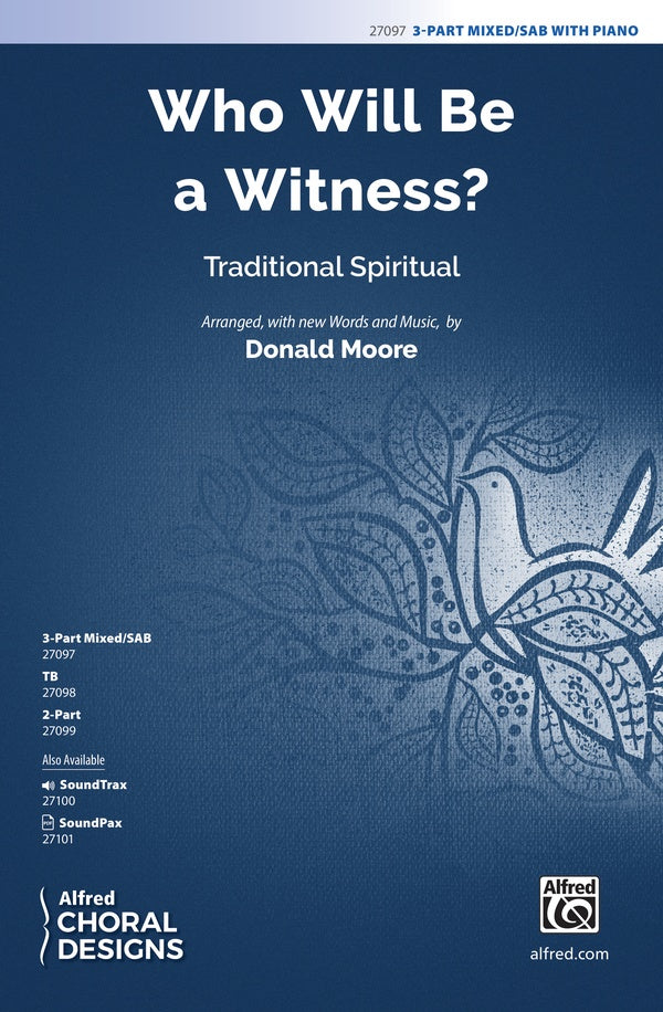 Who Will Be a Witness? Sheet Music Preview