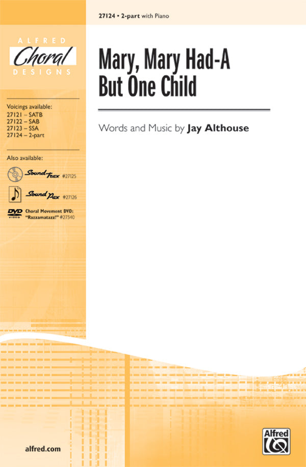 Mary, Mary Had-A But One Child Sheet Music Preview