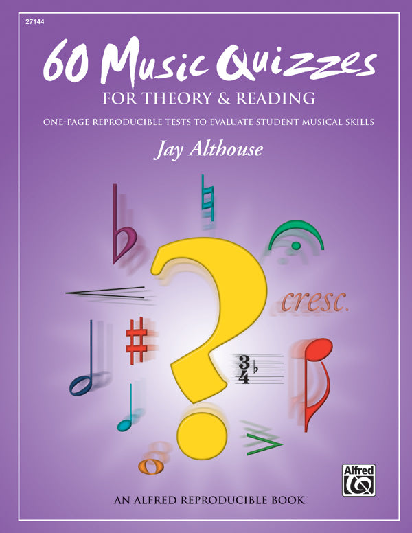 60 Music Quizzes for Theory and Reading Cover Image