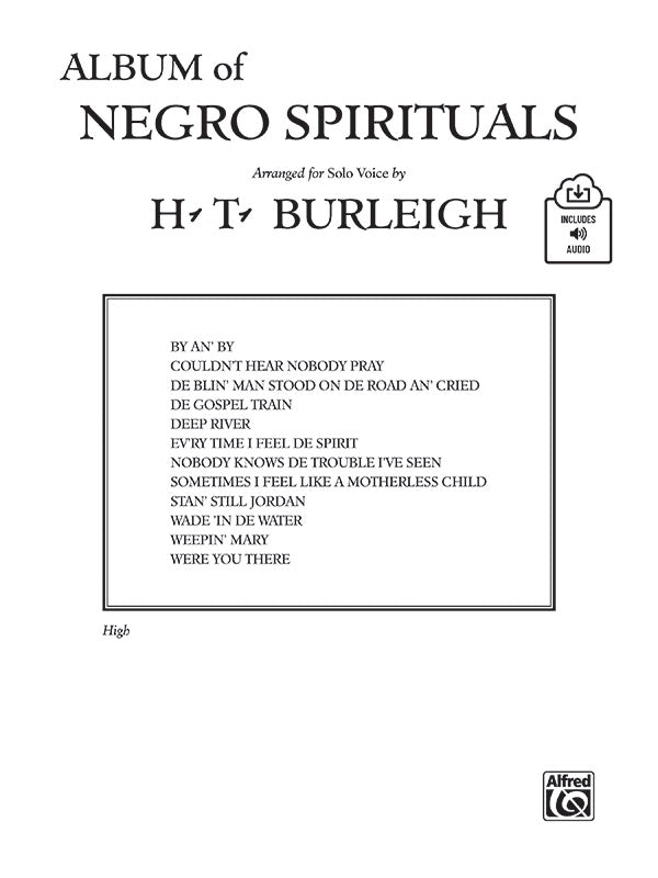 Album of Negro Spirituals Cover Image
