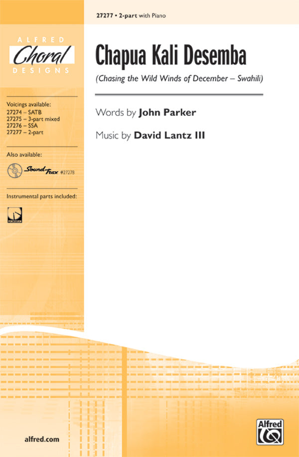 Chapua Kali Desemba (Chasing the Wild Winds of December - Swahili) Sheet Music Preview