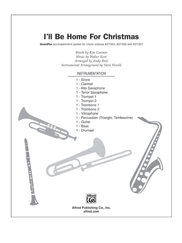 I'll Be Home for Christmas: E-flat Alto Saxophone Sheet Music Preview