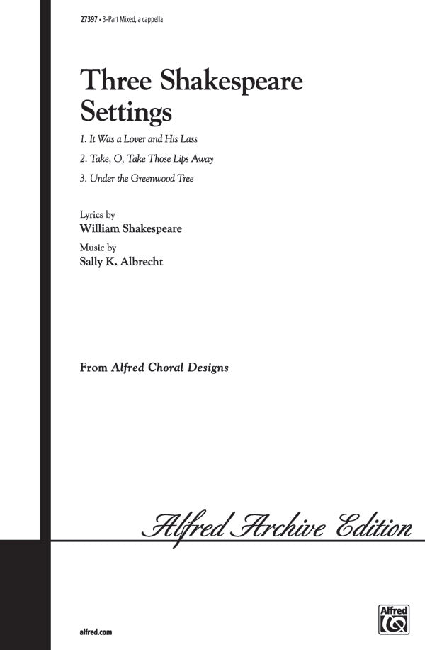 Three Shakespeare Settings Cover Image