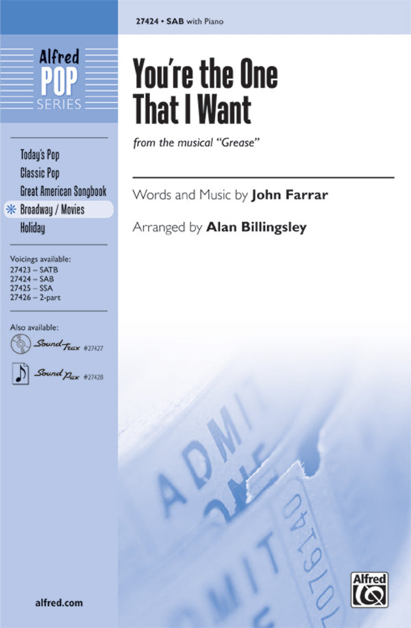 You're the One That I Want (from <I>Grease</I>) Sheet Music Preview