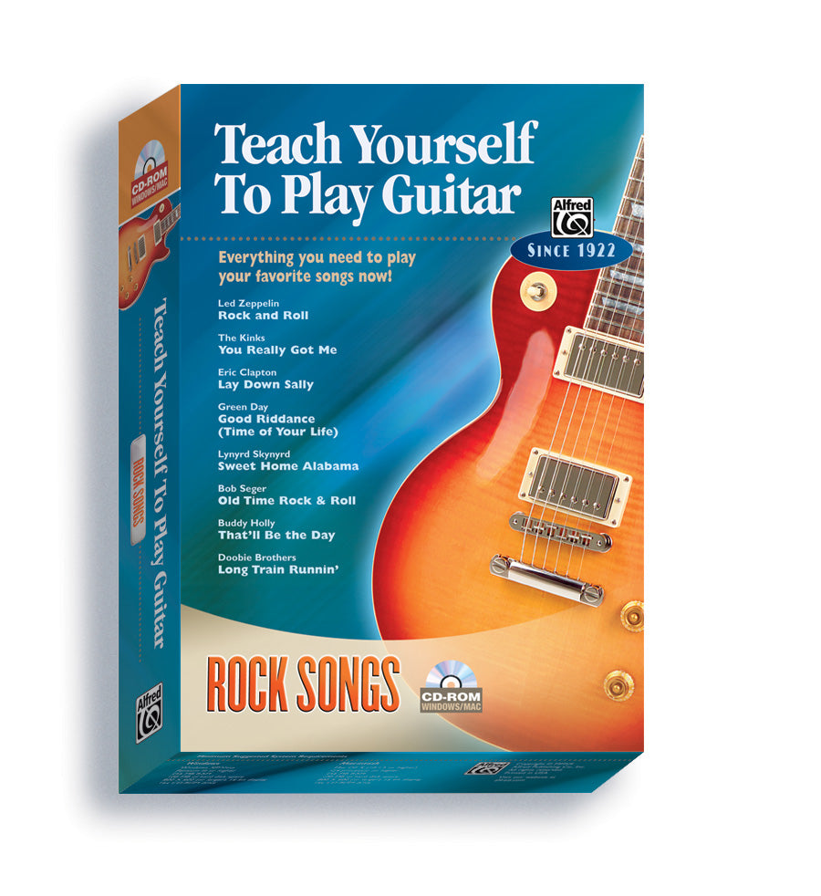 Alfred's Teach Yourself to Play Guitar: Rock Songs Cover Image