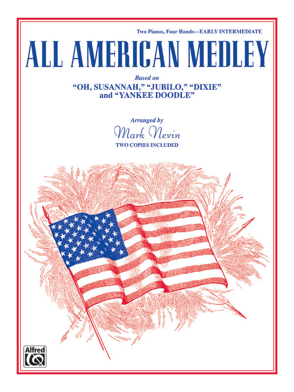 All American Medley: Based on "Oh, Susannah", "Jubilo", "Dixie" and "Yankee Doodle" - Piano Duo (2 Pianos, 4 Hands) Sheet Music Preview