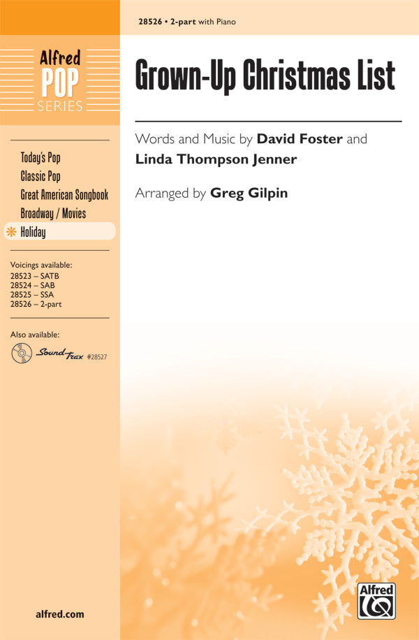 Grown-Up Christmas List Sheet Music Preview