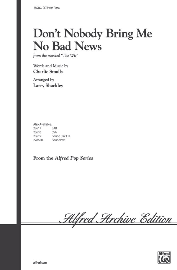 Don't Nobody Bring Me No Bad News (from the musical <i>The Wiz</i>) Sheet Music Preview