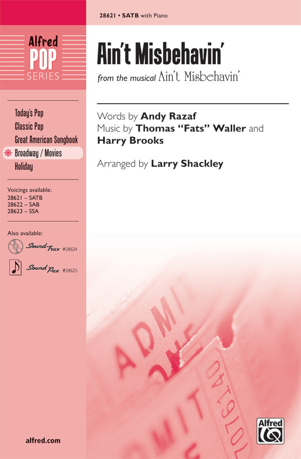 Ain't Misbehavin' (from the musical <i>Ain't Misbehavin'</i>) Sheet Music Preview