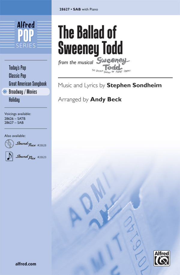 The Ballad of Sweeney Todd (from the musical <i>Sweeney Todd</i>) Cover Image