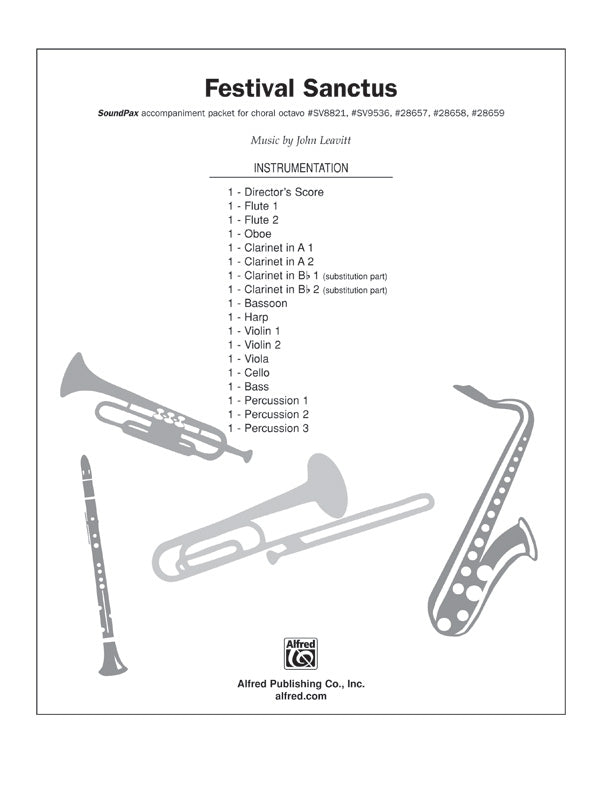 Festival Sanctus: 2nd Violin Sheet Music Preview