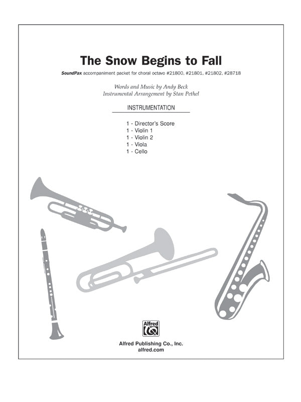 The Snow Begins to Fall: Cello Sheet Music Preview