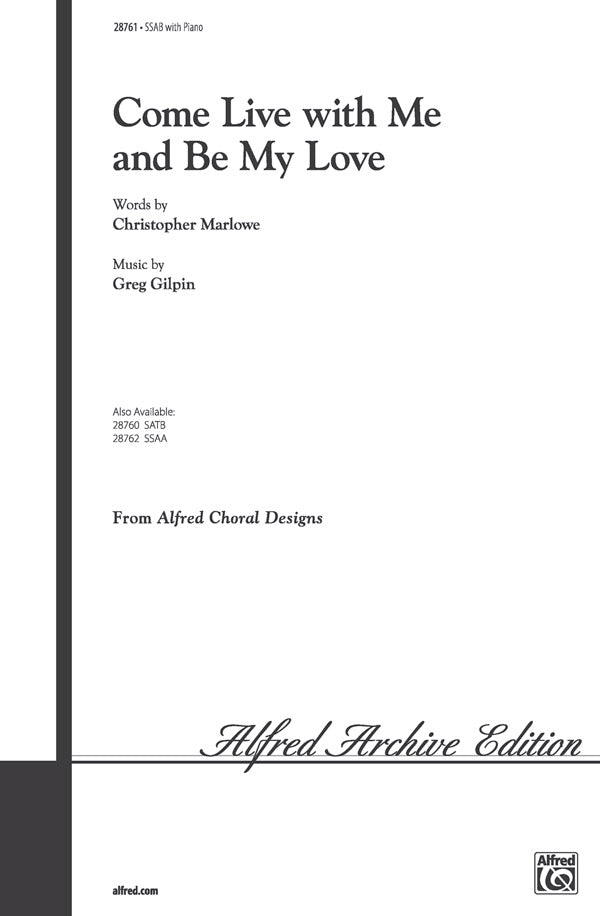Come Live with Me and Be My Love Sheet Music Preview