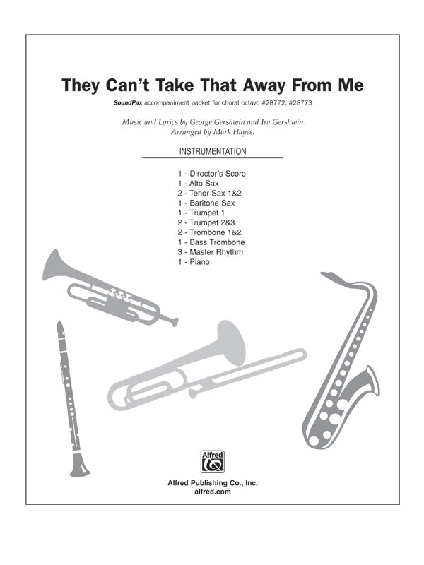 They Can't Take That Away from Me: 1st & 2nd E-flat Alto Saxophone Sheet Music Preview
