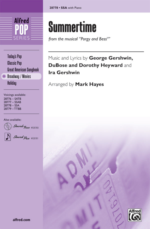 Summertime (from the musical <i>Porgy and Bess</i>) Sheet Music Preview