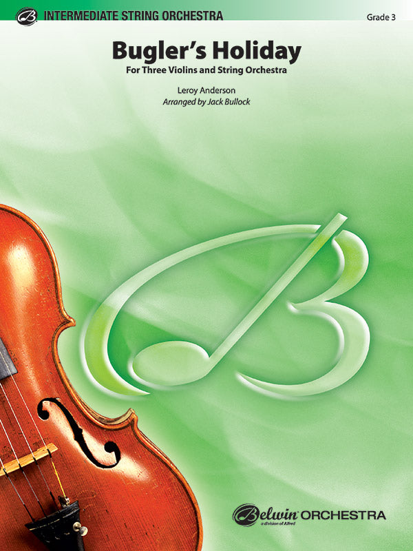 Bugler's Holiday for Three Violins and String Orchestra: String Bass Sheet Music Preview