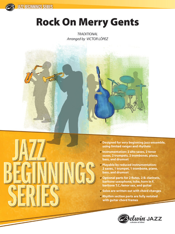 Rock On Merry Gents: String Bass Sheet Music Preview
