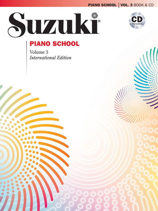 Suzuki Piano School International Edition Piano Book and CD, Volume 3 Cover Image